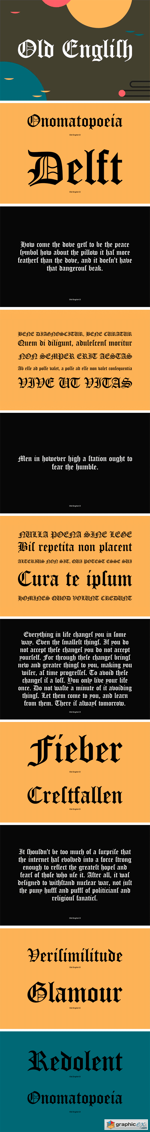 Old English Font Family