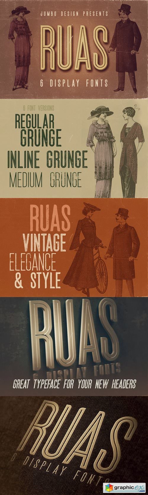 Ruas - Vintage Style Font