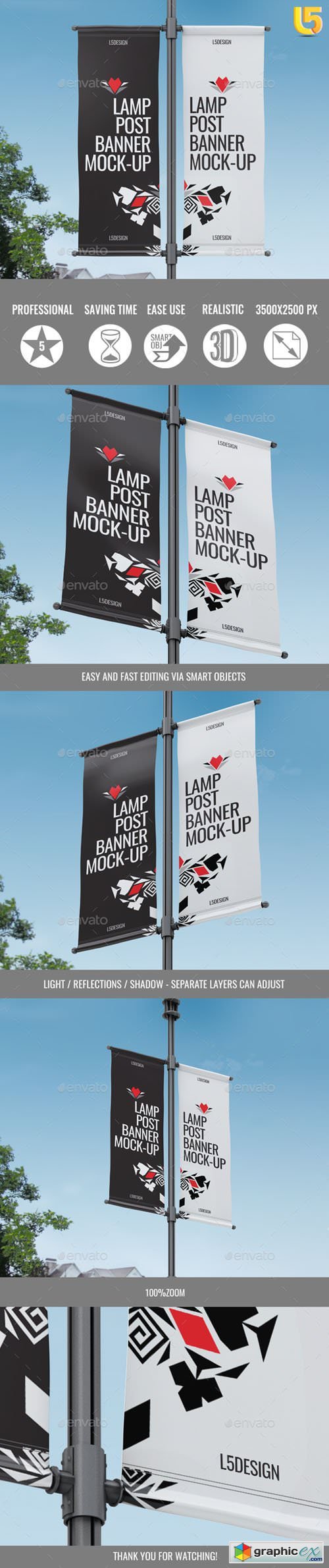 Lamp Post Banner Mock-Up