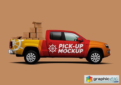 Pick Up Truck Mockup