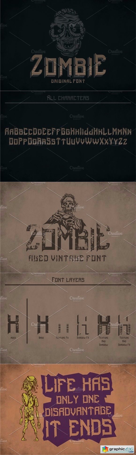 Zombie Modern Label Typeface