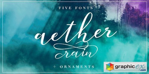 Aether Rain Font Family - 7 Fonts