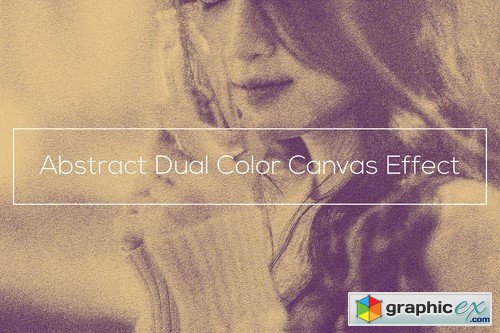 Abstract Dual Color Canvas Effect