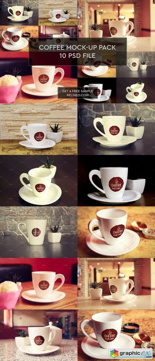 Coffe Cup/Mug 10 PSD Pack