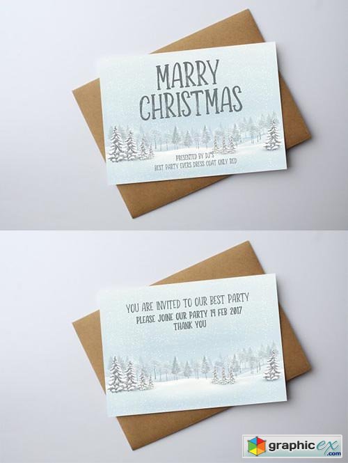 Marry Christmas Invitation Card