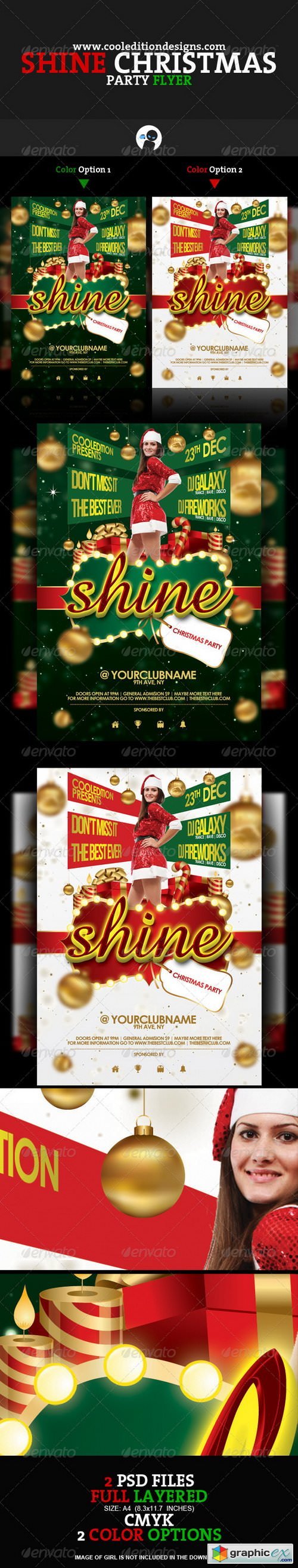 Shine Christmas Party Flyer