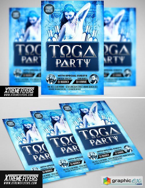 Toga Party Flyer Template