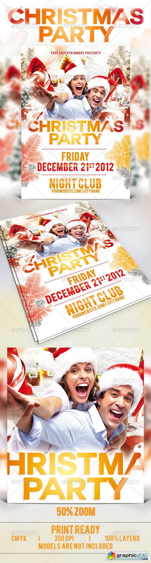 Christmas Party Flyer Template 3362560