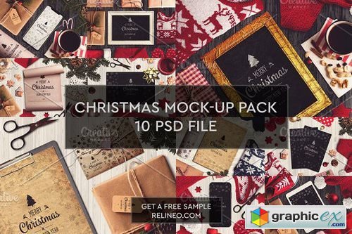 Christmas Mock ups 10 PSD Pack 2