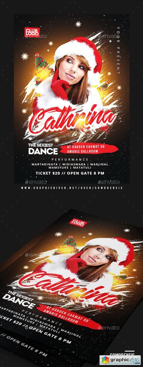 Christmas Party Flyer Template 21008749