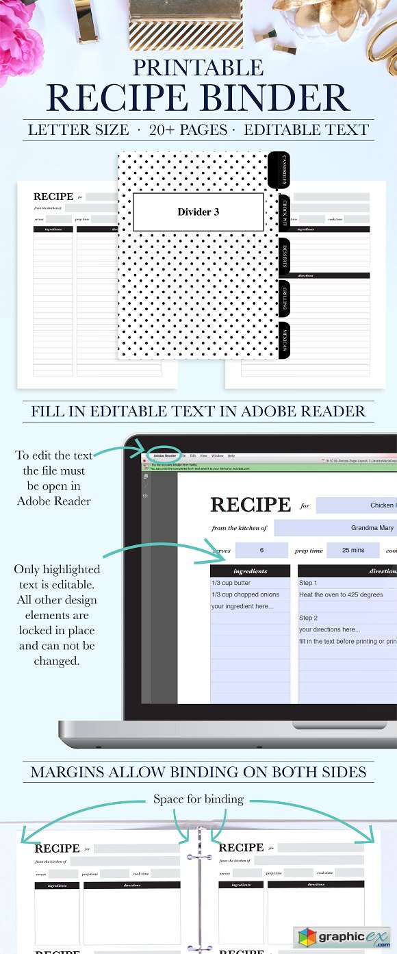 Recipe Binder Printable Kit 2065216