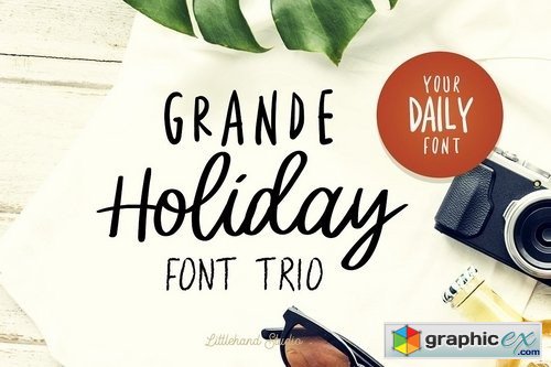 Grande Holiday - Font Trio (40% OFF)