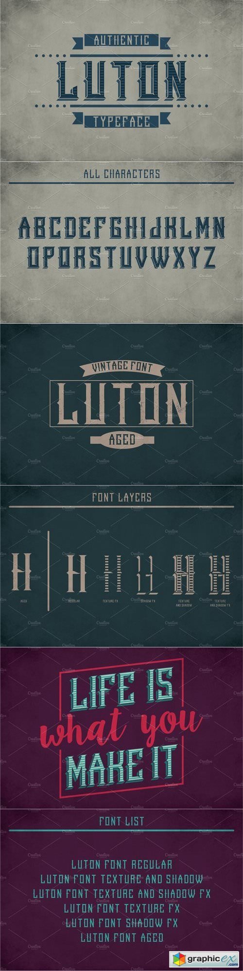 Luton Vintage Label Typeface