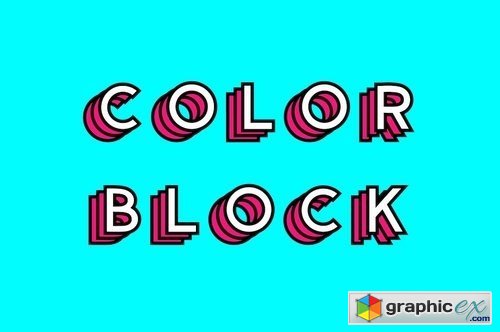 Color Block - Colored Font