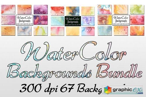 50%off Watercolor Backgrounds Bundle