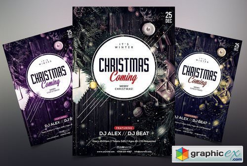 Christmas Coming - PSD Flyer