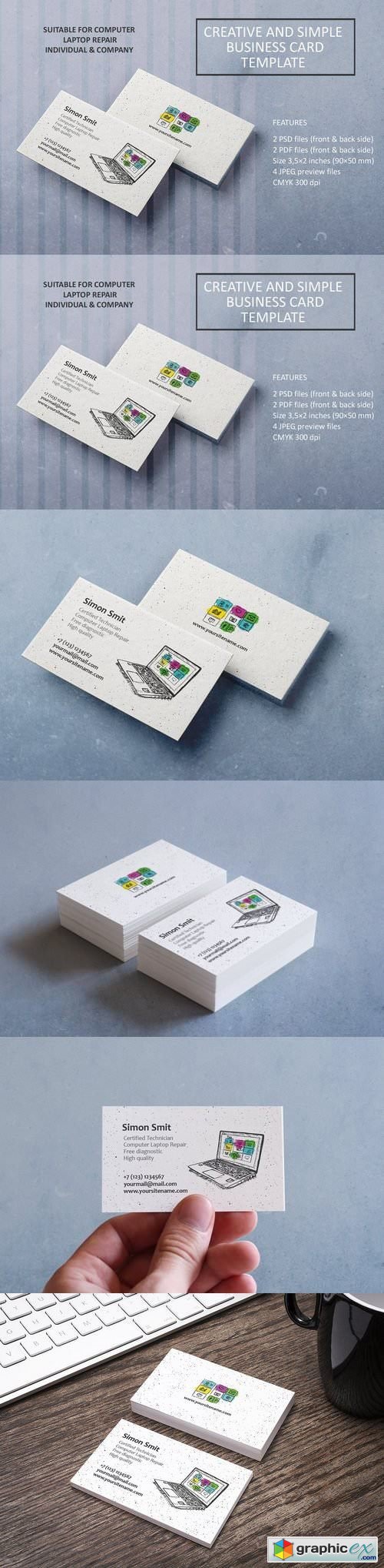 Creative & Simple Business Card Temp