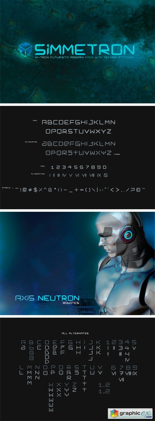 Simmetron Hi-Tech Futuristic Font