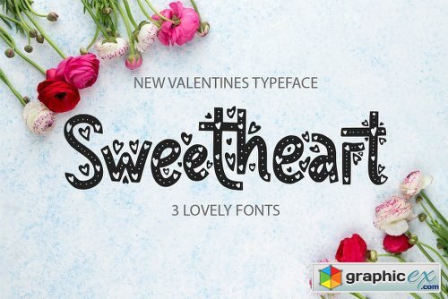 Sweetheart Font Family - 3 Fonts