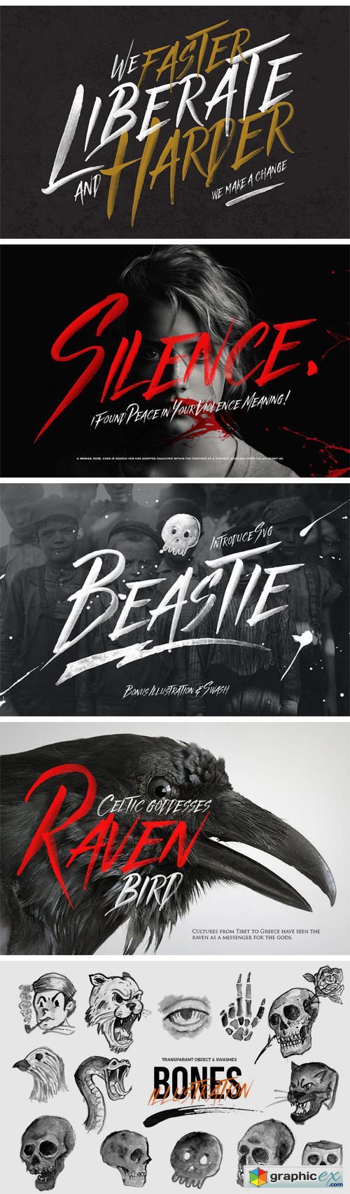 Beast SVG Font & Graphics Pack