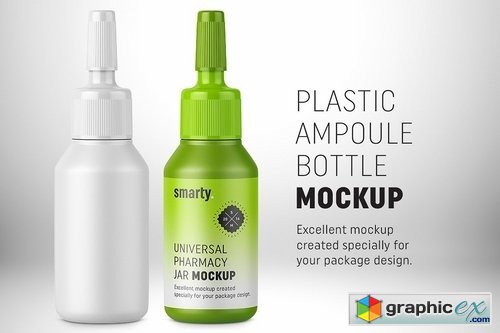 Plastic Ampoule Bottle Mockup