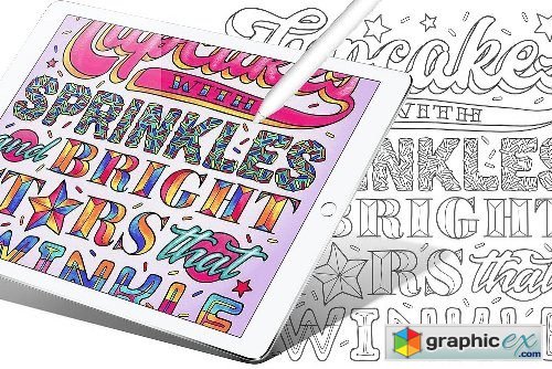 Colorful Words Vol.1: Coloring Book