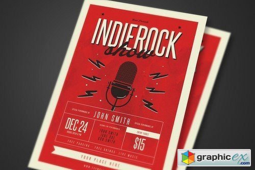 Indierock Event Flyer