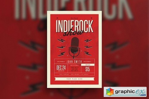 Indierock Event Flyer