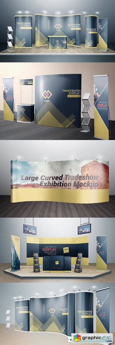 Various Trade Show Exhibition Mockup