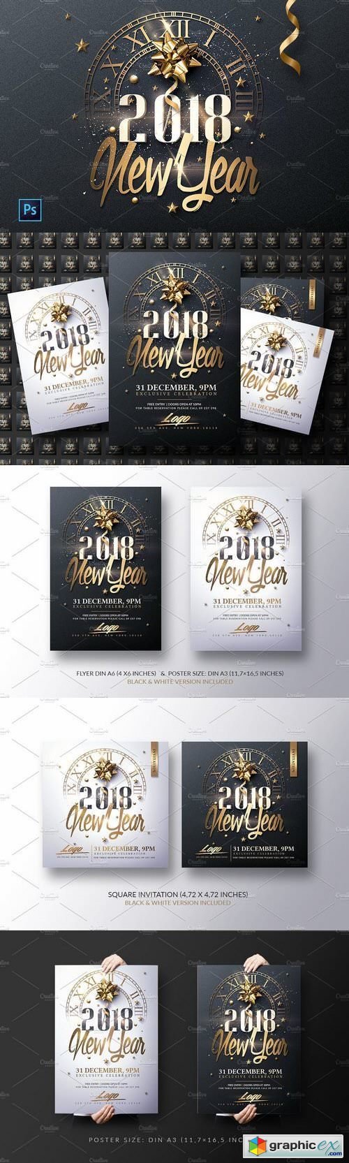 New Year Invitation - Psd Package