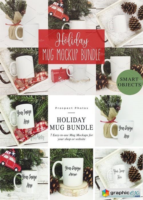 Holiday Mug Mockup Photo Bundle
