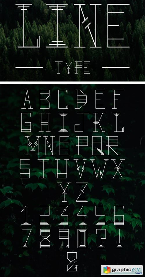 Line Type Font