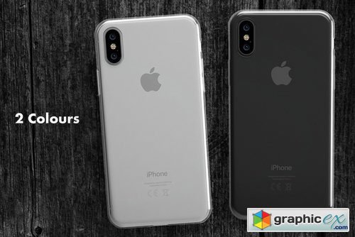 Iphone X clear case mock-up