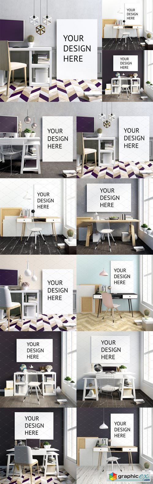 10 workplace poster mock up