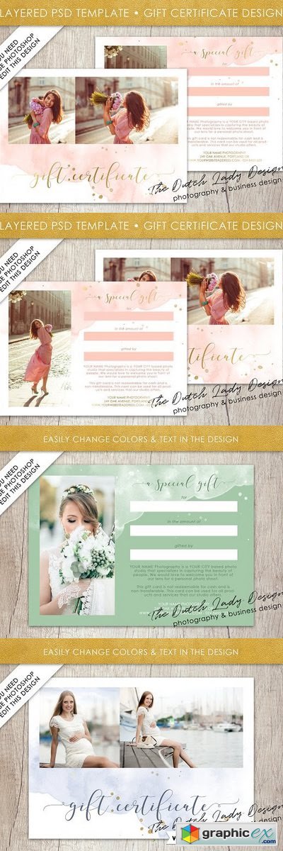 PSD Photo Gift Card Template 17