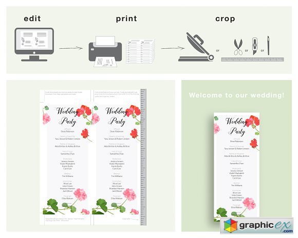 Wedding editable PDF template