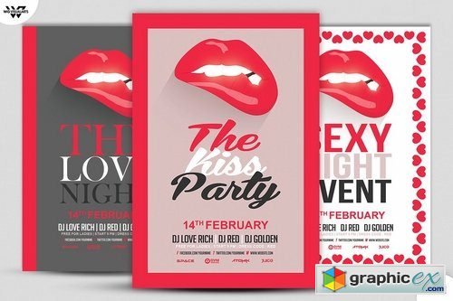 LOVE SEXY LIPS Flyer Template