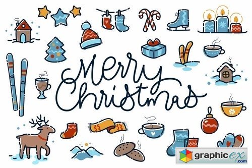 Merry Christmas small clipart