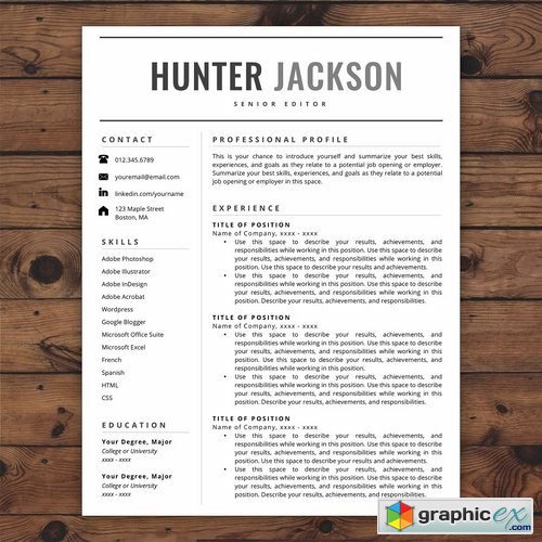 Resume TemplateCV - Hunter