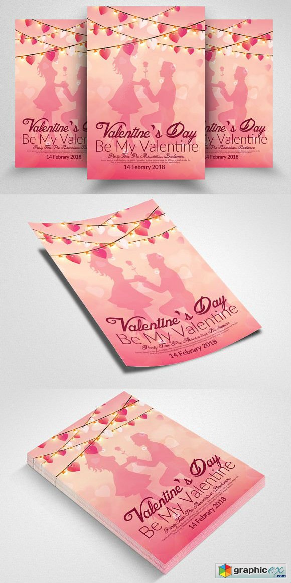 Be MY Valentine Flyer Template 2172372