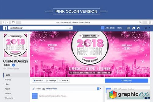2018 New Year Facebook Cover