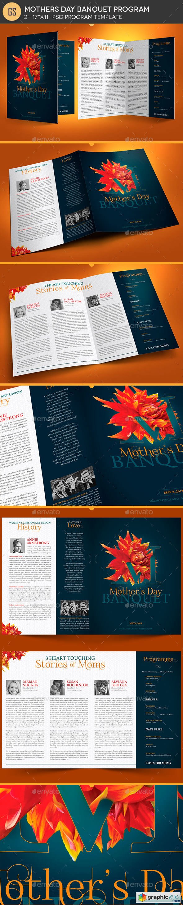 Mothers Day Banquet Program Template