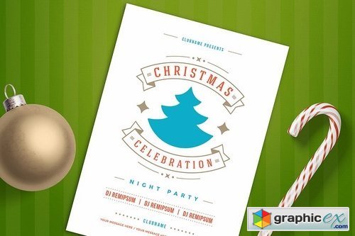 Christmas party invitation flyer 1903656