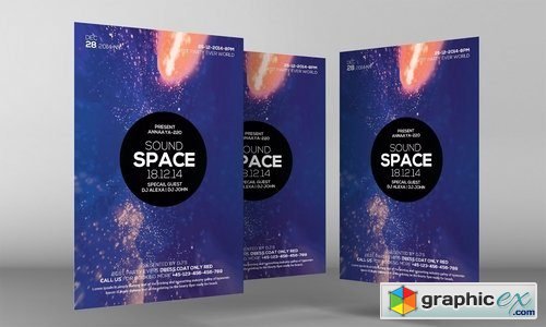 Sound Space Party Flyer Template 2183509