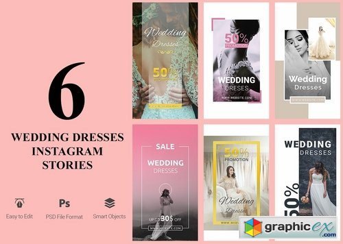 6 Wedding Dresses Instagram Stories