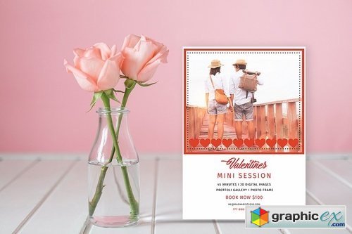 Valentine Day Mini Session Card