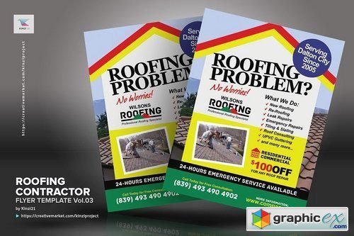 Roofing Contractor Flyer Vol.03