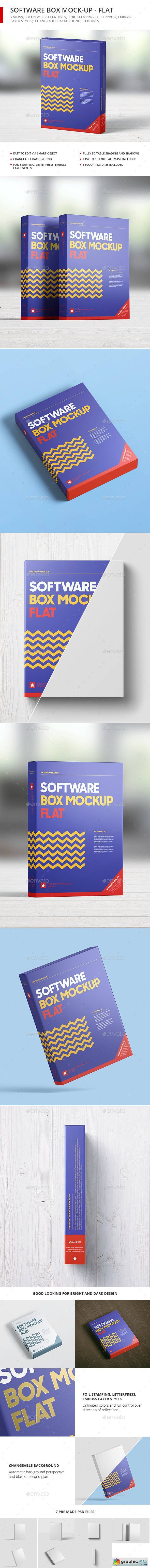 Software Box Mock-up - Flat