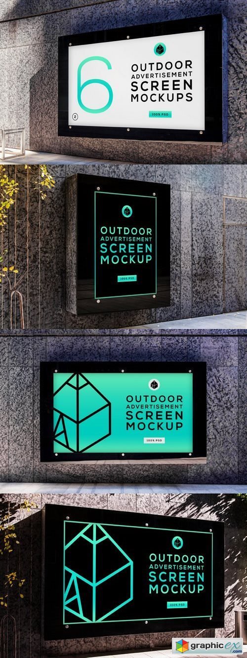 Outdoor Advertising Screen MockUps 5