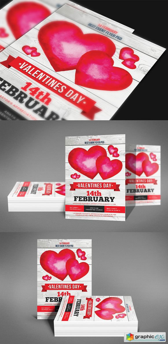 Valentines Day Flyer Template 2196847